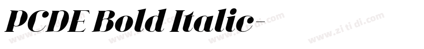 PCDE Bold Italic字体转换